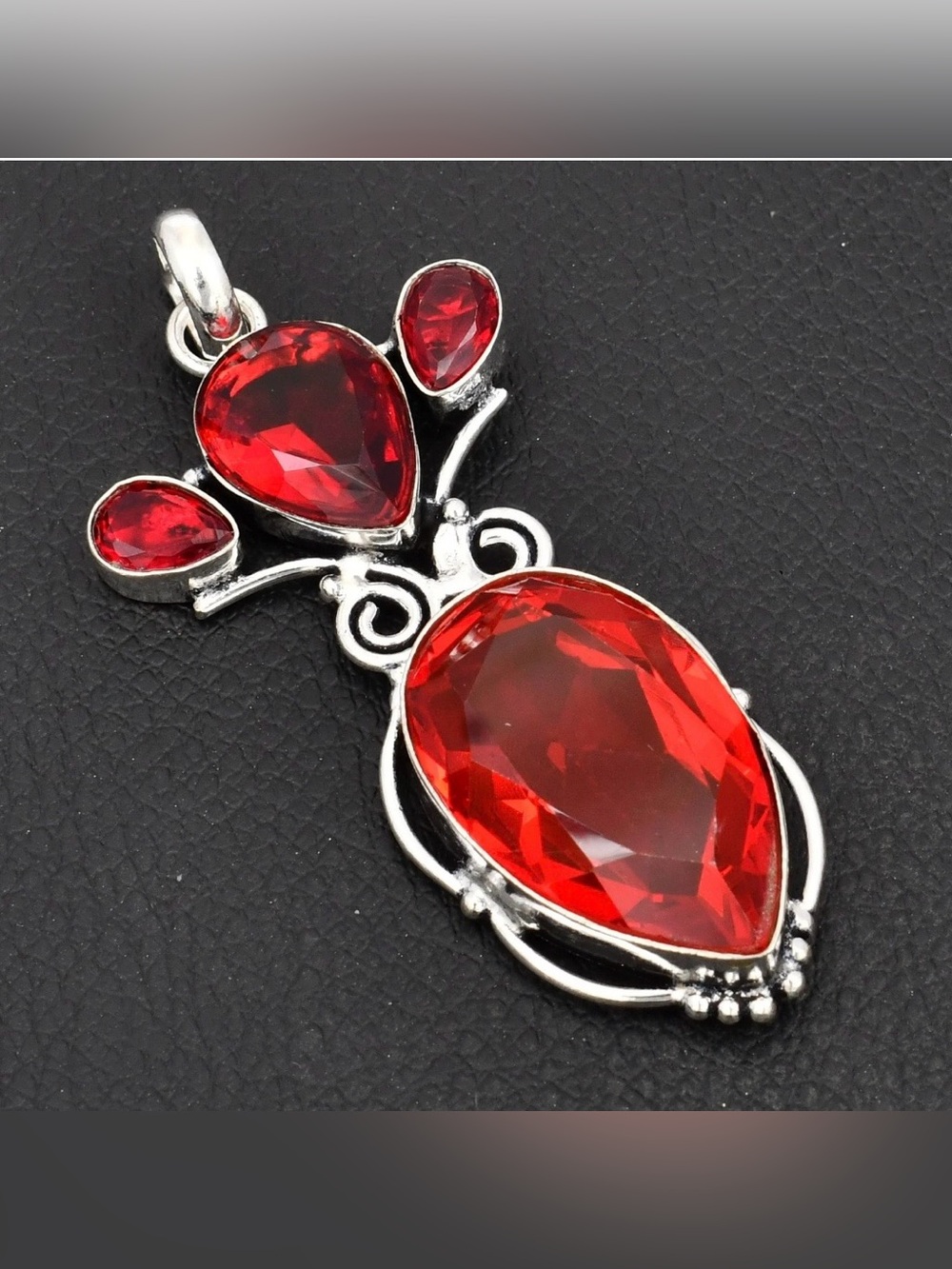 Garnet Gemstone Ethnic Artisan Handcrafted Pendant Necklace